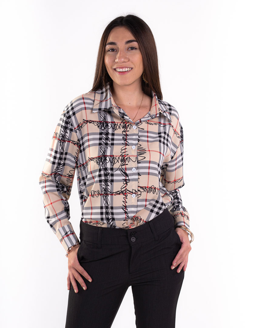 Camisa botones tartan-check