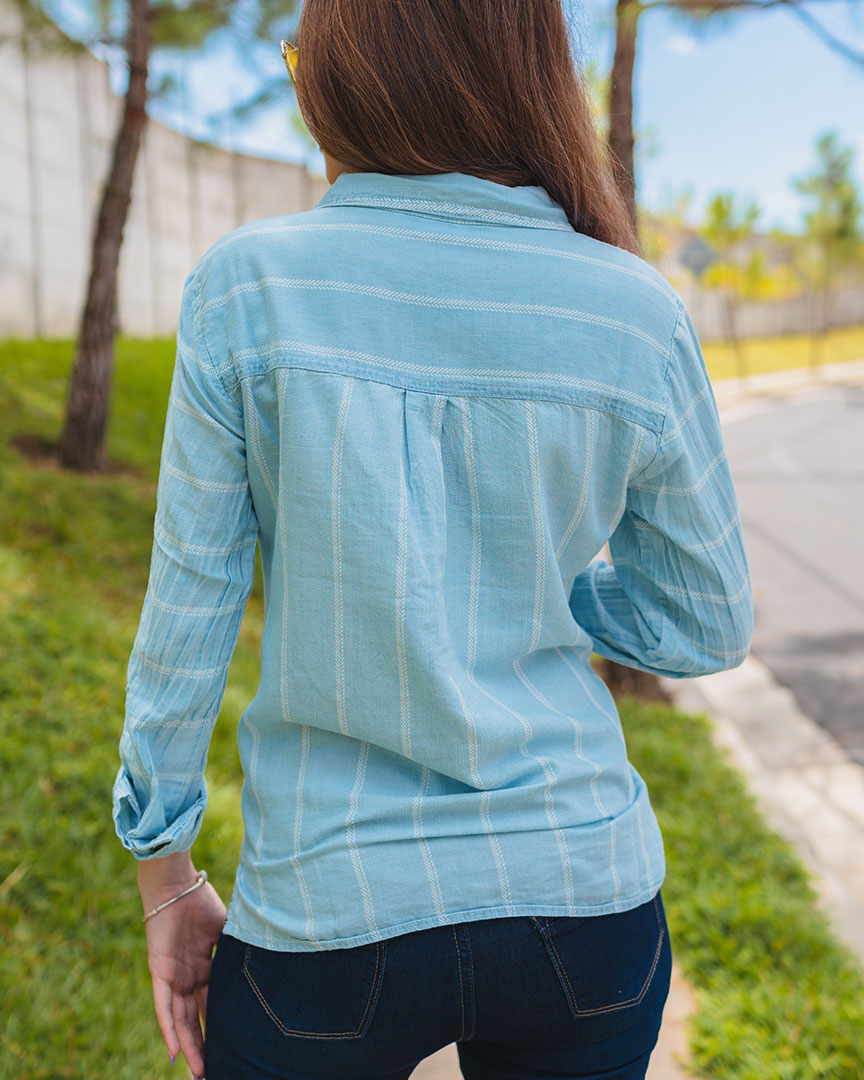 Blusa-camisa manga larga botones