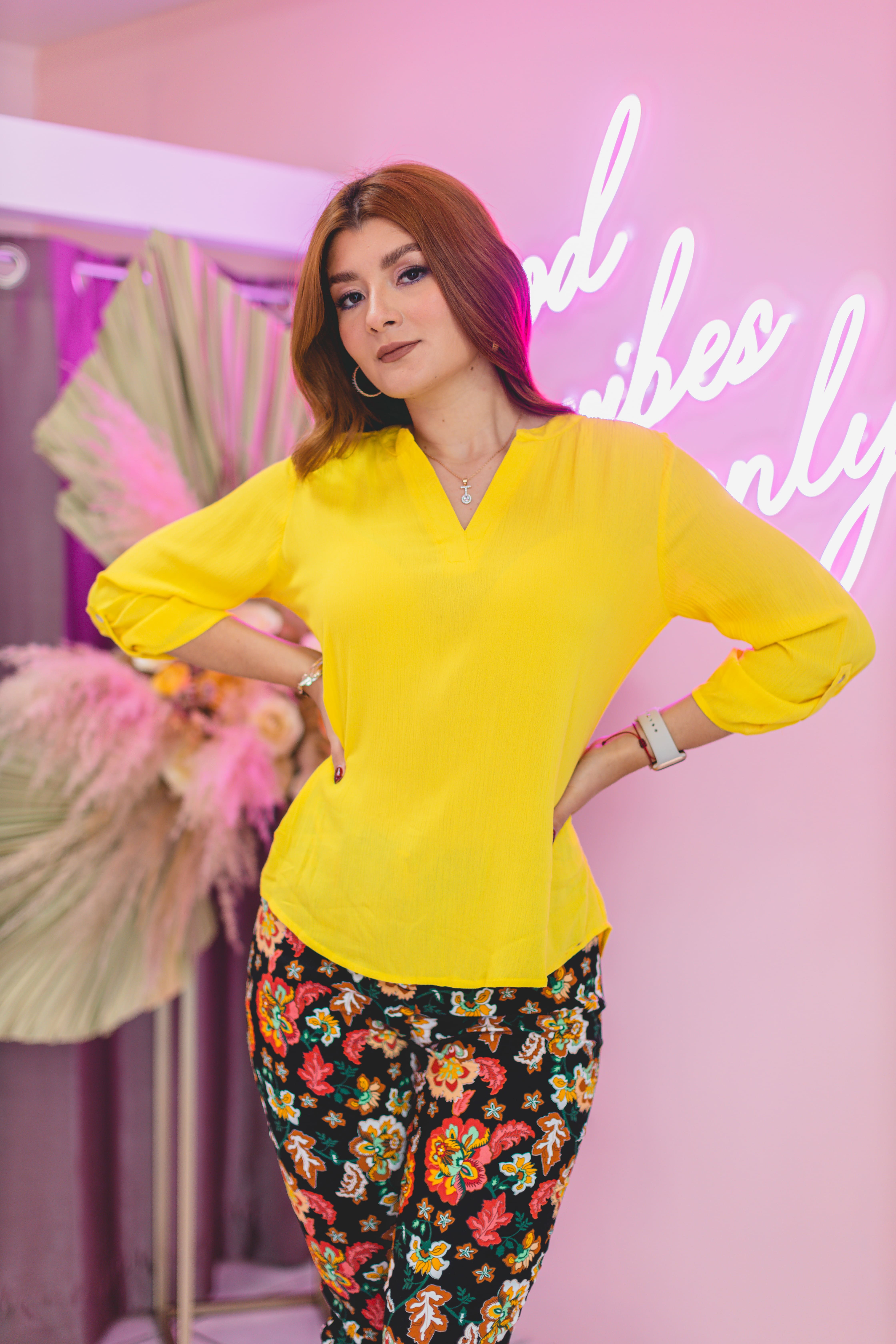 TUNICA MANTA HINDÚ - AMARILLO LIMON