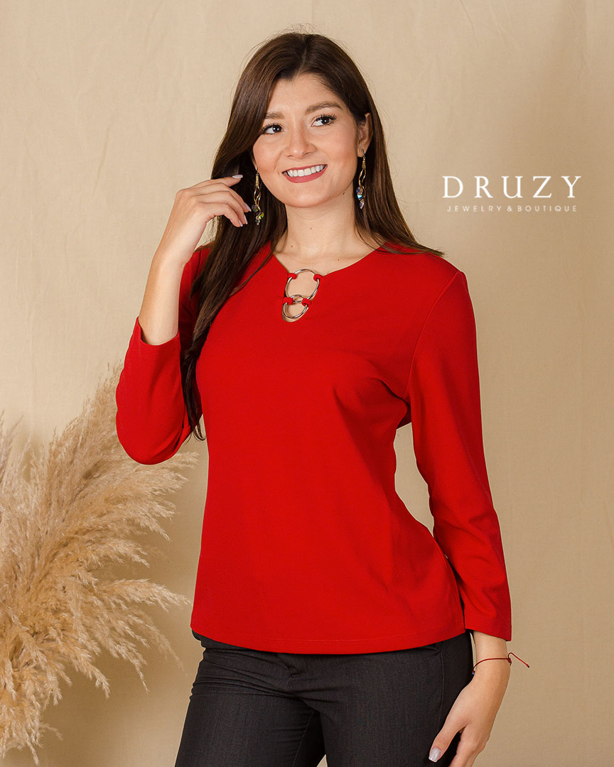 Blusa escote aros