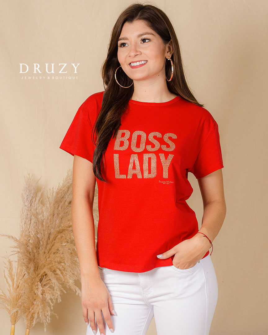 Camisa Roja Boss Lady