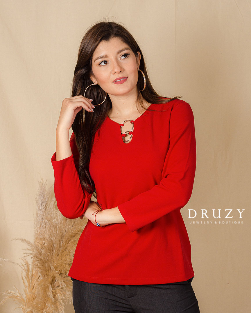 Blusa escote aros