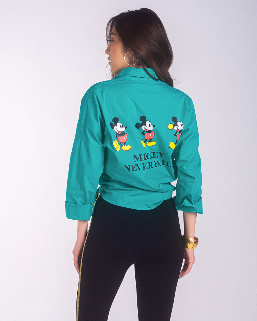 Camisa botones estampado Mickey Mouse